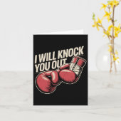 Carte Je Vous Frapperai Pour Une Boxe Drôle (Fleur jaune)