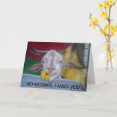 CARTE JE VOUS MANQUE. (Fleur jaune)