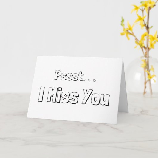 Carte Je Vous Manque (Fleur jaune)