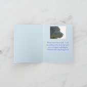 Carte "Je Vous Manque" Beau, Triste Chien Newfie (Intérieur)