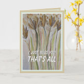 Carte Je vous manque Penser à vous - Champ de fleurs sau (Fleur jaune)