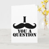 Carte Je Vous Moustache Une Question (Fleur jaune)