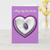 Carte Je Vous Promets Mon Coeur De Saluer (Fleur jaune)