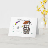 Carte Je Vous Souhaite Bien (Fleur jaune)