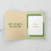 Carte Je vous souhaite bonne photo d'anniversaire or ver (Intérieur)