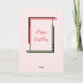 Carte Je vous souhaite bonne photo d'anniversaire rose v (Dos)