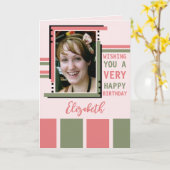 Carte Je vous souhaite bonne photo d'anniversaire rose v (Fleur jaune)