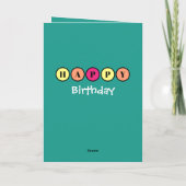 Carte Je vous souhaite des tonnes de plaisir vert enfant (Dos)