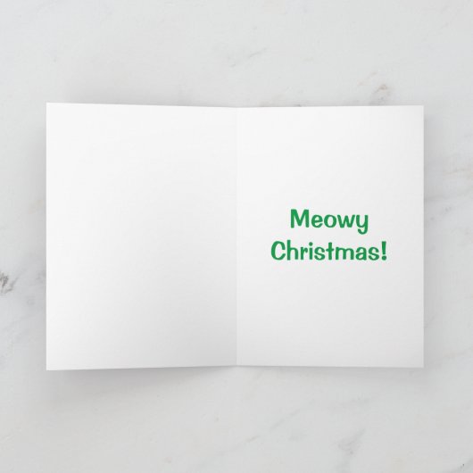 Carte Je Vous Souhaite Meowy Christmas ! (Intérieur)
