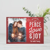 Carte Je vous souhaite paix Amour et joie (Debout devant)