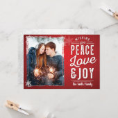 Carte Je vous souhaite paix Amour et joie (Devant/Arrière en situation)