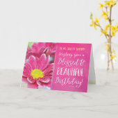 Carte Je vous souhaite un anniversaire magnifique et bén (Fleur jaune)