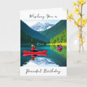 Carte Je vous souhaite un anniversaire paisible | Thème  (Fleur jaune)