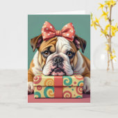 Carte Je vous souhaite un anniversaire paw-some | Funny  (Fleur jaune)