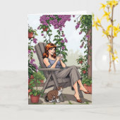 Carte Je vous souhaite un anniversaire plein d'amour (Fleur jaune)