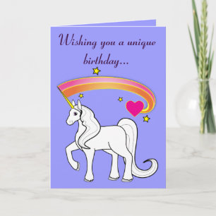 Carte Je vous souhaite un anniversaire unique...