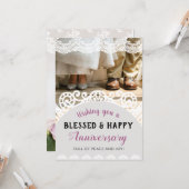 Carte Je vous souhaite un heureux et béni anniversaire (Devant/Arrière en situation)