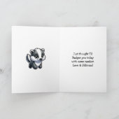 Carte Je vous souhaite un jour heureux | Bade mignonne (Intérieur)