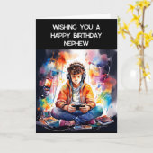 Carte Je vous souhaite un joyeux anniversaire Nephew | G (Fleur jaune)