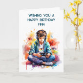 Carte Je vous souhaite un joyeux anniversaire Personnali (Fleur jaune)