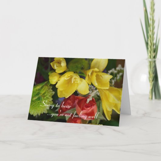 Carte Je vous souhaite un prompt rétablissement - jolies (Devant)