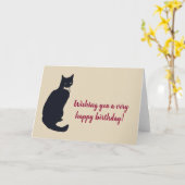 Carte Je vous souhaite un très heureux chat anniversaire (Fleur jaune)