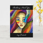 Carte Je vous souhaite une journée colorée (Fleur jaune)