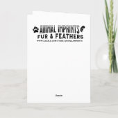 Carte Je vous souhaite une journée paw-some ! (Dos)