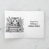 Carte Je vous souhaite une Pop Art d'Anniversaire Purr-f (Intérieur)