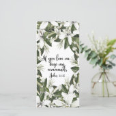 Carte Jean 14:15, Aquarelle Bible verse signet (Debout devant)