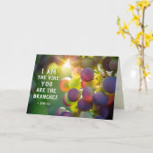 Carte Jean 15:5 Je suis la vigne Vous êtes les branches (Fleur jaune)