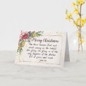 Carte Jean 1:14 La Parole devint Flesh, Noël (Fleur jaune)