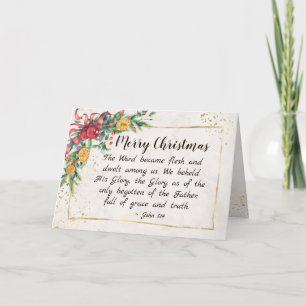 Carte Jean 1:14 La Parole devint Flesh, Noël