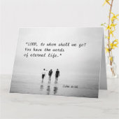 Carte Jean 6:68 Éternel, à qui irons-nous? Verset bibliq (Fleur jaune)