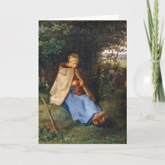 Carte Jean-François Millet - Le Knitter (Devant)