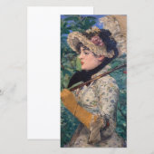 Carte Jeanne (Printemps) par Édouard Manet (Devant / Derrière)