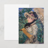 Carte Jeanne (Printemps) Par Édouard Manet (Devant / Derrière)
