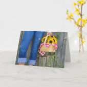 Carte jeblue and sunflower basday (Fleur jaune)