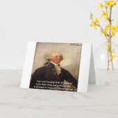 Carte Jefferson "Paix/Amitié" Citation (Fleur jaune)