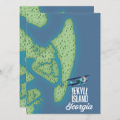 Carte Jekyll Island Georgia États-Unis (Devant / Derrière)