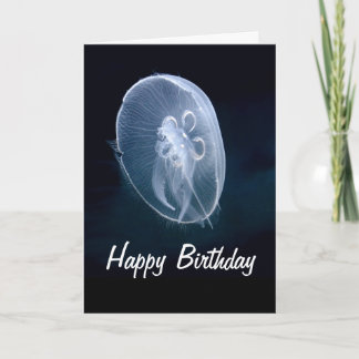 Carte Jellyfish Bright Translucide Bleu Anniversaire