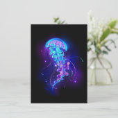 Carte Jellyfish éclatante couleur (Debout devant)