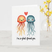 Carte Jellyfish Glad I Found You (Fleur jaune)