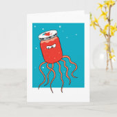 Carte Jellyfish Pun (Fleur jaune)