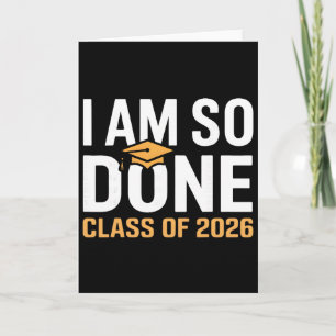 Carte J'en ai vraiment fini Cl de la promotion 2026 Drôl
