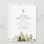 Carte JENNA Rustic Mountain Vin & Pines Bachelorette (Devant)