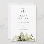 Carte JENNA Rustic Pine Mountain Camp Bachelorette (Devant)