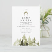 Carte JENNA Rustic Pine Mountain Camp Bachelorette (Debout devant)