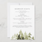 Carte JENNA Rustic Pine Mountain Camp Bachelorette (Dos)
