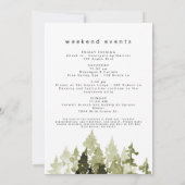 Carte JENNA Rustic Pine Mountain Forest Bachelorette (Dos)